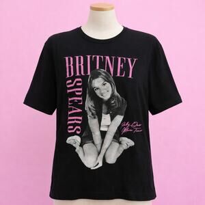 Britney Spears Baby One More Time Black SS Shirt L